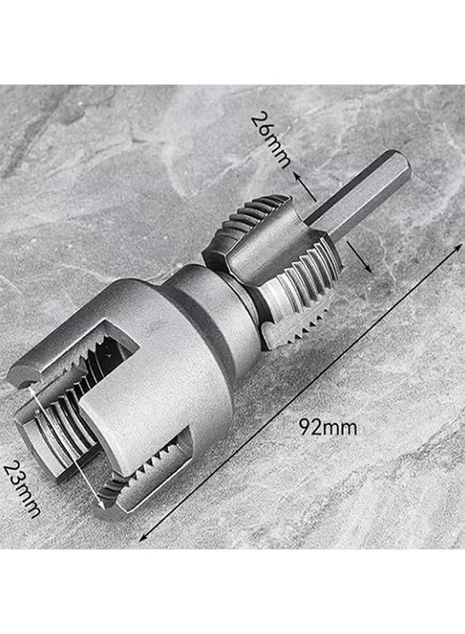 Integrated Internal & External Pipe Threading Tool, Pvc Threading Tool Kit, Electric Drill Compatible PVC Pipe Threader Kit with Various Die Sizes, Pipes Threader Plumbing Tools (1/2" + 3/4") - Image 2